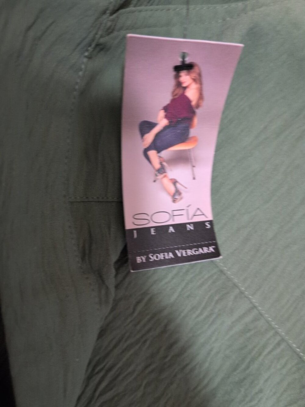 Sofia Jeans by Sofia Vergara Pants Women's XXL (20) Green Tea Utility Cargo NWT - Picture 3 of 11